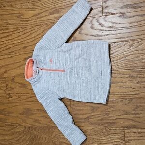 Quechua Girls Grey 3/4 Zip Pullover Sweatshirt Size 3T